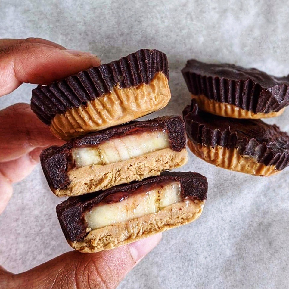 PBJ banana caramel cups