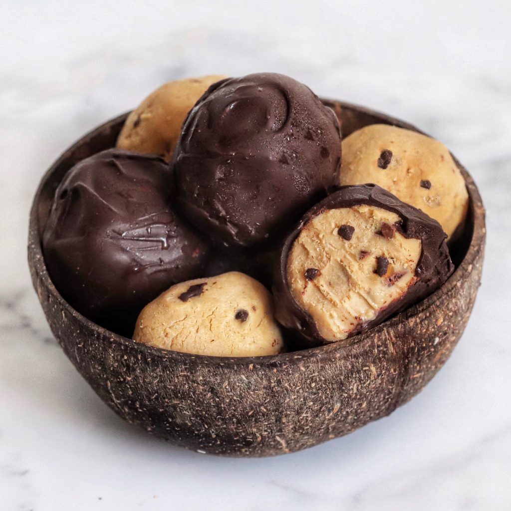 3-ingredient cookie dough protein truffles