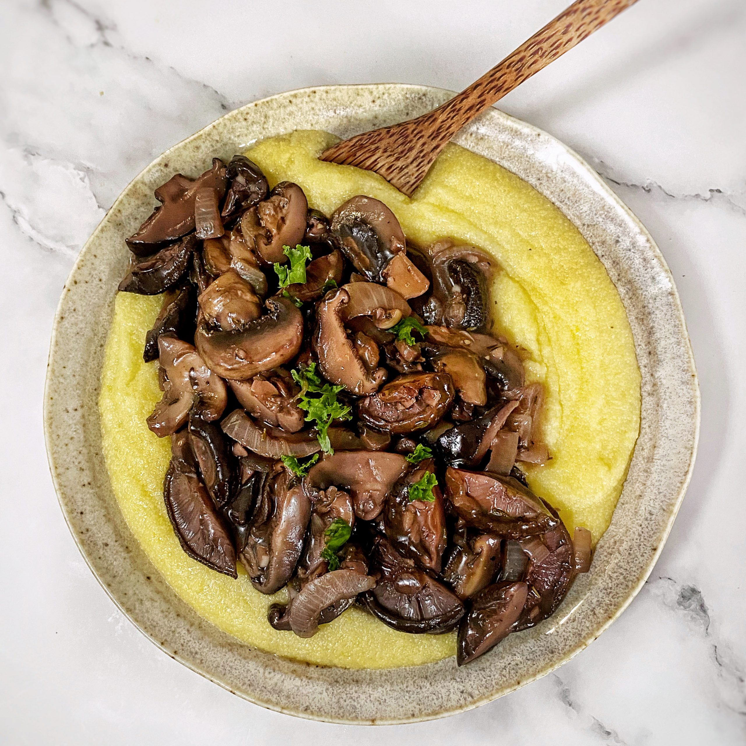 mushroom ragout with polenta