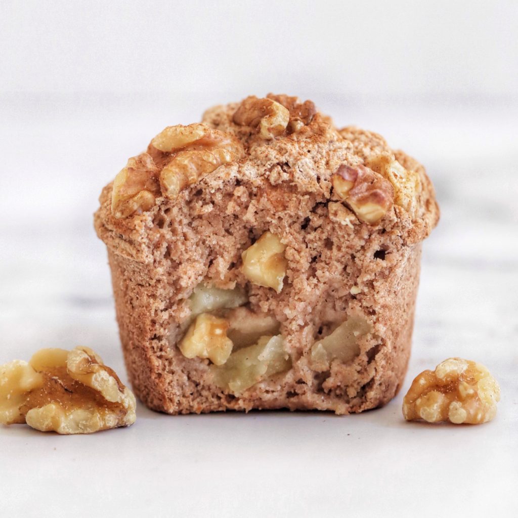single-serve apple walnut muffin