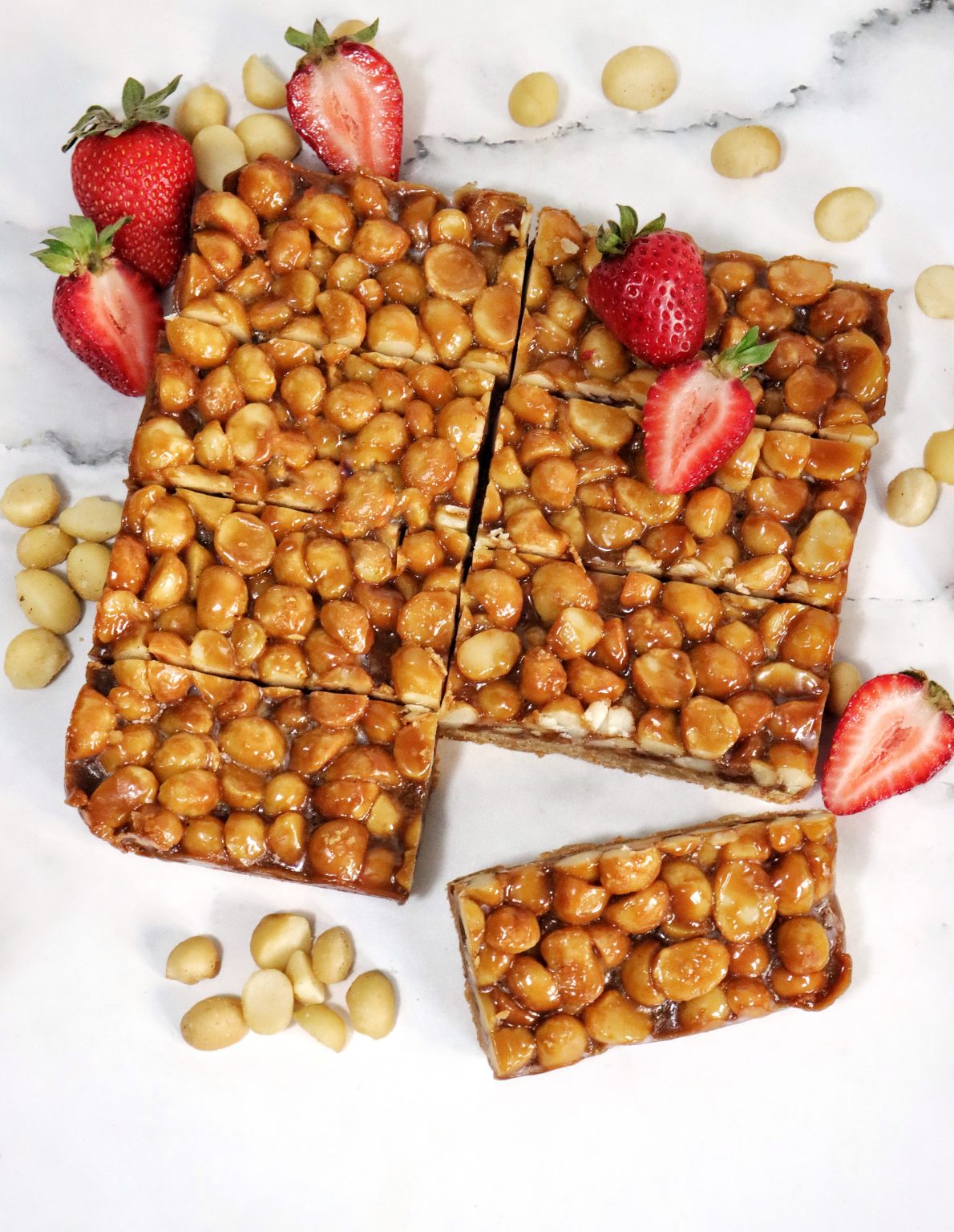 7-INGREDIENT MACADAMIA CARAMEL SLICE » RUN2FOOD